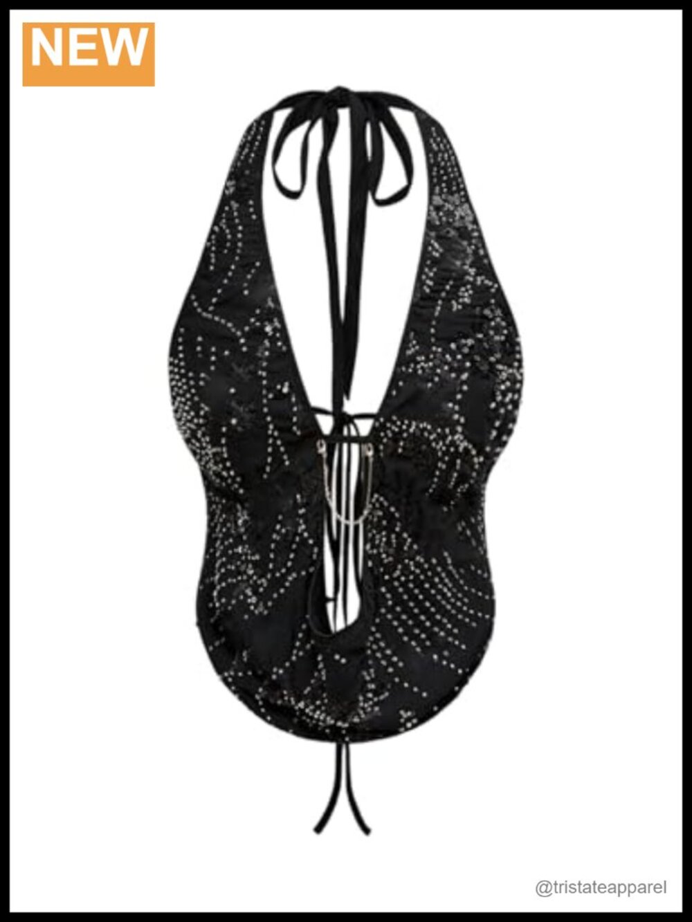 Verdusa Y2K Sequin Cheetah Print Halter Top Going Out Club Party Crop Top